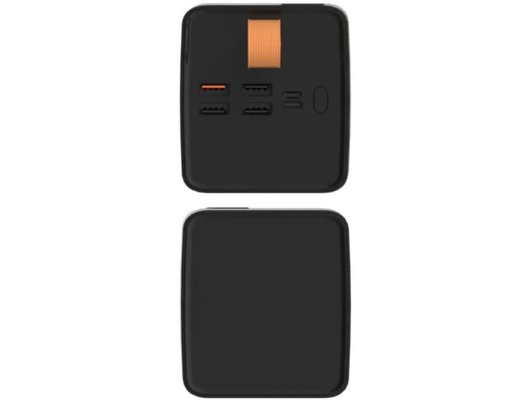 Внешний аккумулятор PERO PB10 60000 mAh, Li-Pol, output USB-C + 4 USB-A, черный